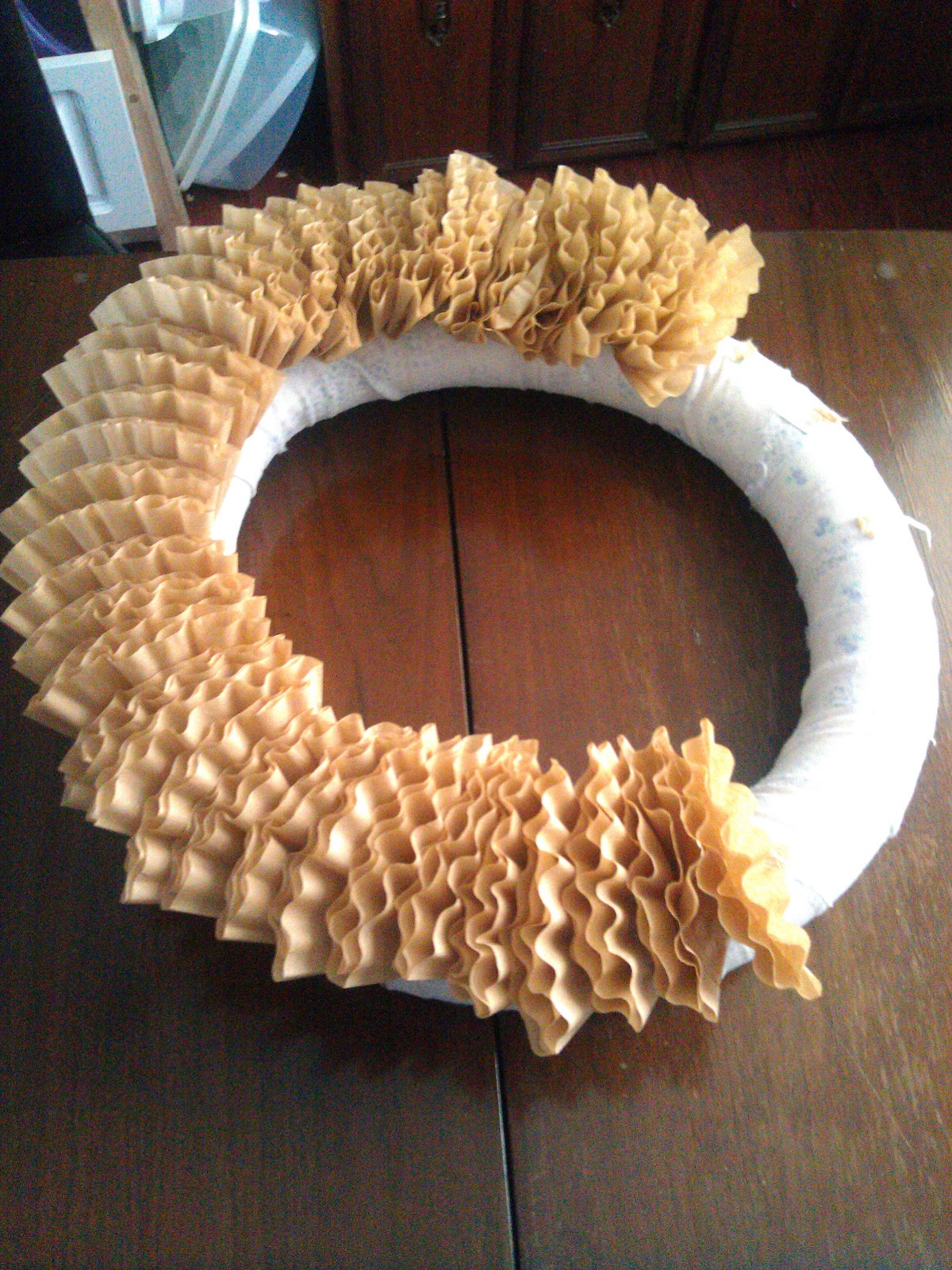 . Christmas Coffee Filter Wreath