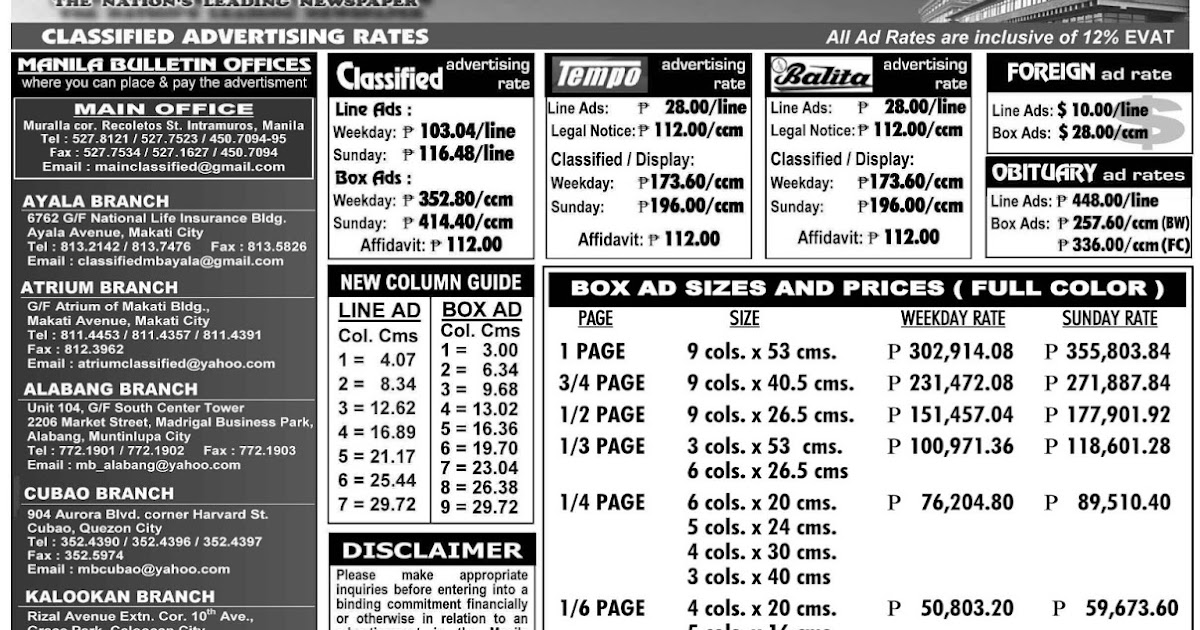 Manila bulletin forex rate
