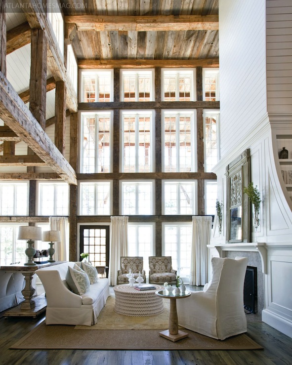 Beautiful Light Living And Dining Room With Wooden Beams Beautiful Light Living And Dining Room With Wooden Beams
