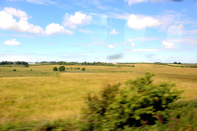 fields en route to Blackpool beach