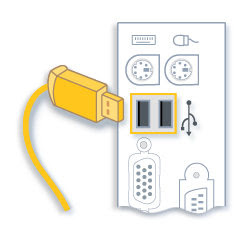 conexión cable usb