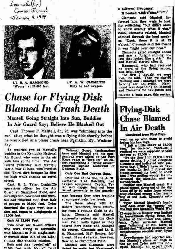 Newspaper+Reports Cuando los ovnis decidieron atacar El extraño incidente de Thomas Mantell