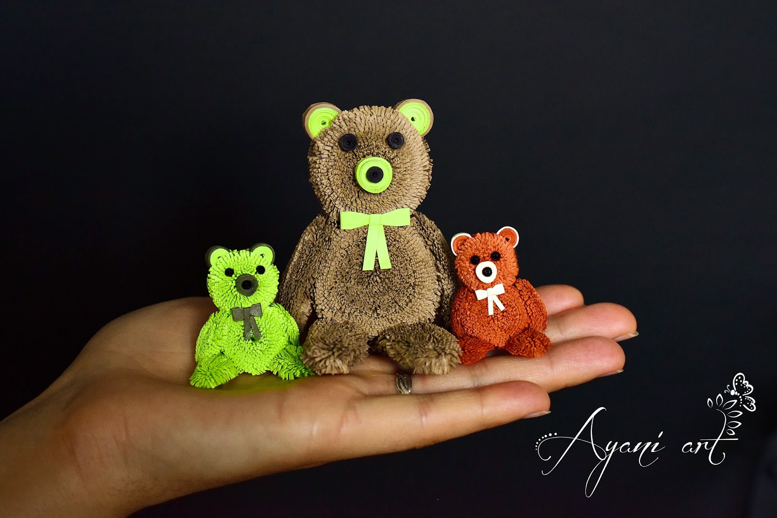 Ayani art Teddy Bear Quilling Tutorial