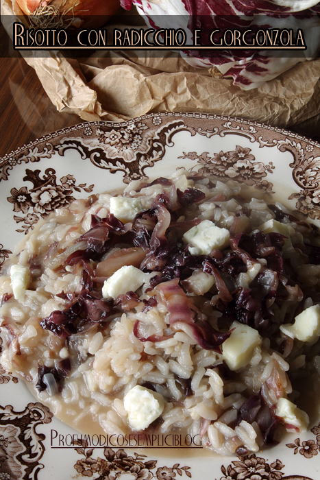 risotto al radicchio rosso di verona e gorgonzola