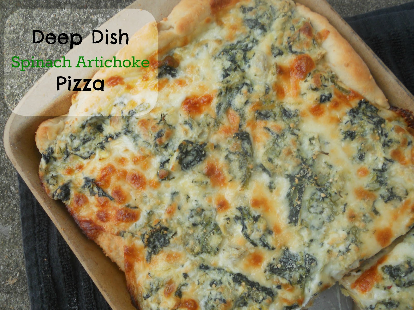 Ally's Sweet and Savory Eats Deep Dish Spinach Artichoke Pizza