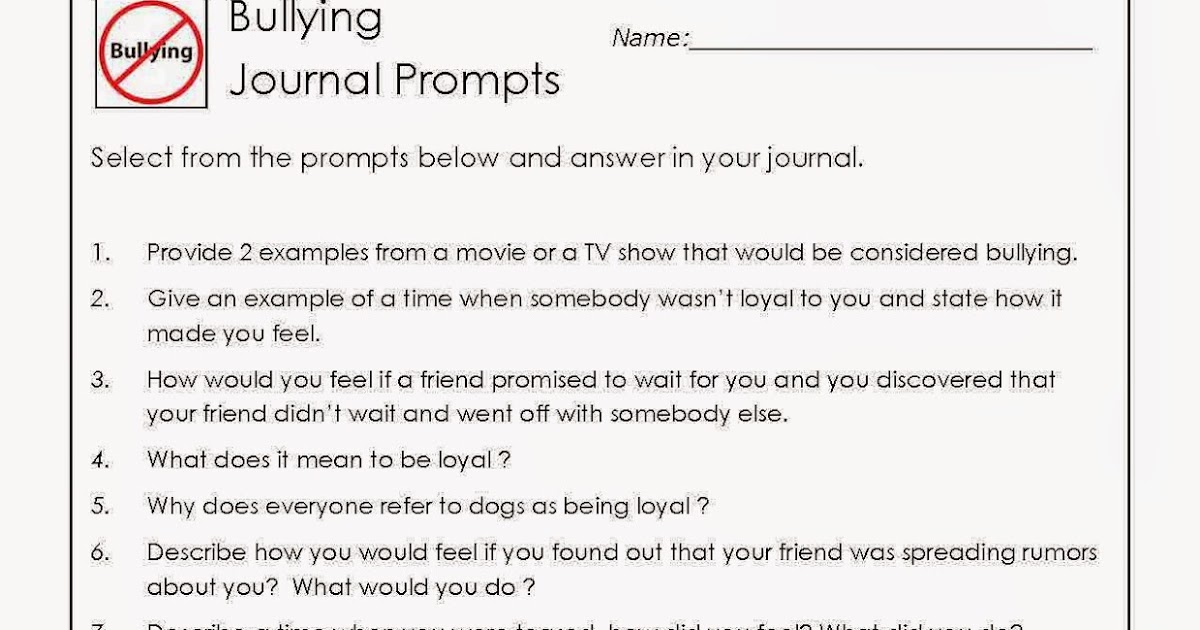 Counseling Resources for Professionals and Parents Bullying Journal