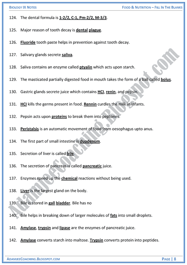 food-and-nutrition-fill-in-the-blanks-biology-notes-for-class-9th