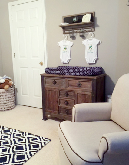 Twin Boy Nursery Featuring Averie Lane Boutique Arrow Signs Twin Boy Nursery White Gray Navy With Rustic Elements Antlers