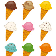 いろいろな種類のアイスクリームのイラスト