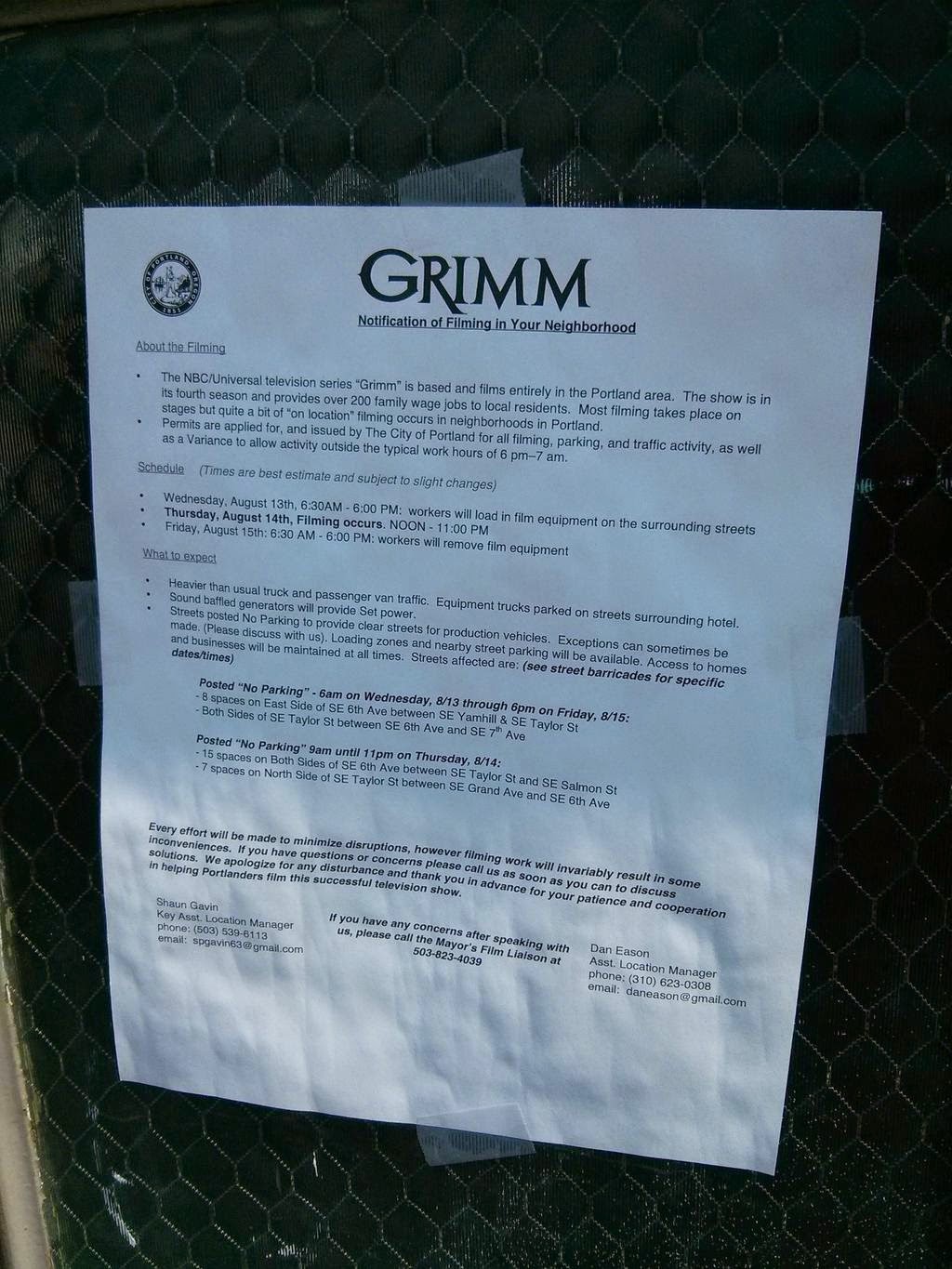 Filmed in Portland Grimm Filming Locations in Portland