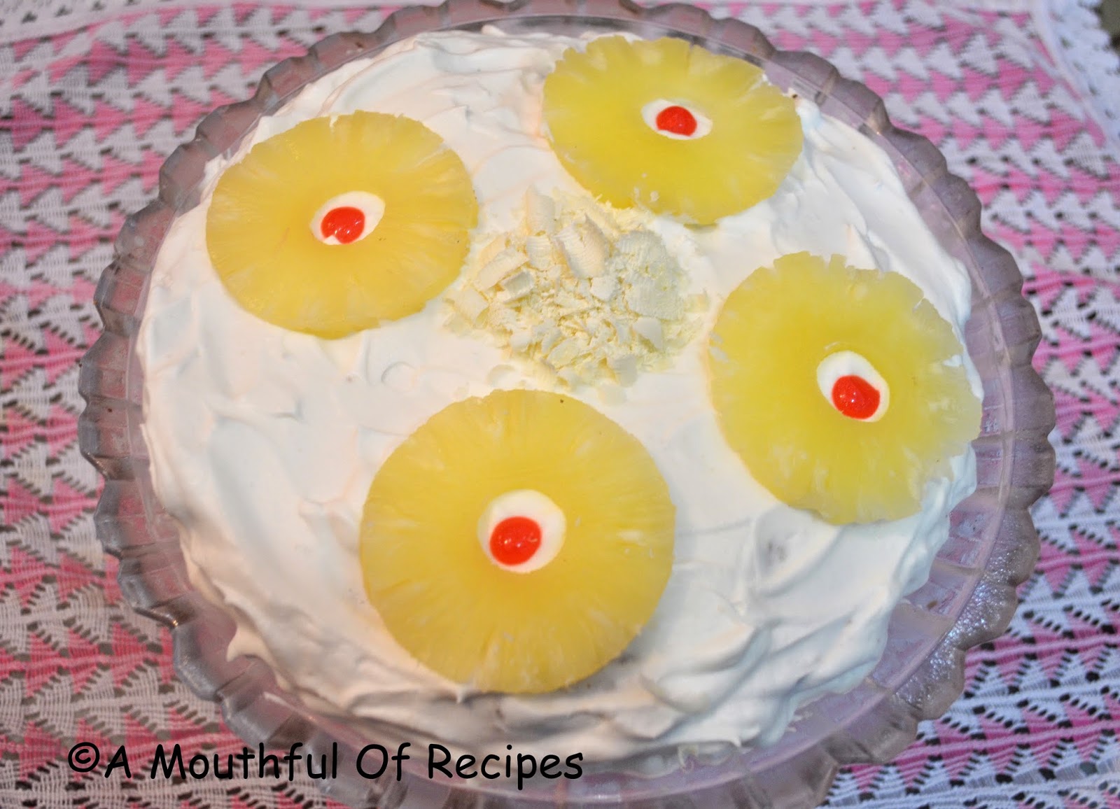 A Mouthful Of Recipes Pineapple Sponge Cake Soufflé Recipe