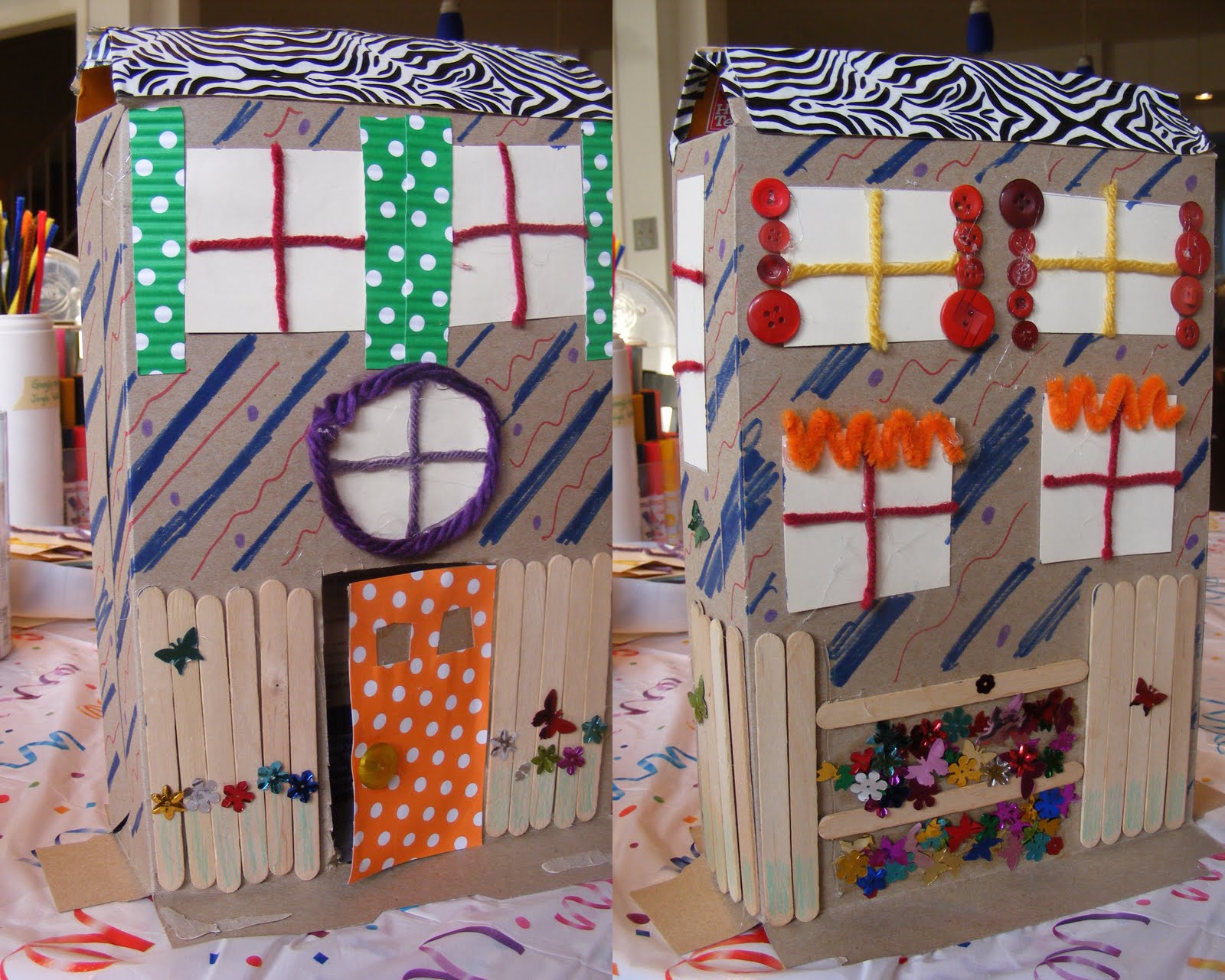 Disco Mom Takes on the World Art Tuesday Cereal Box Houses