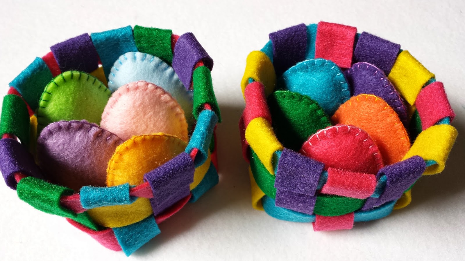 Munchkin and Bean Woven Felt Baskets