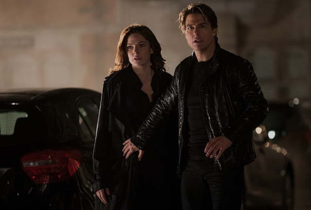 Rebecca Ferguson is cast as Ilsa Faust, the new lead female character, but what happened to the previous one? Mission Impossible 5 Rogue Nation still rebecca ferguson tom cruise