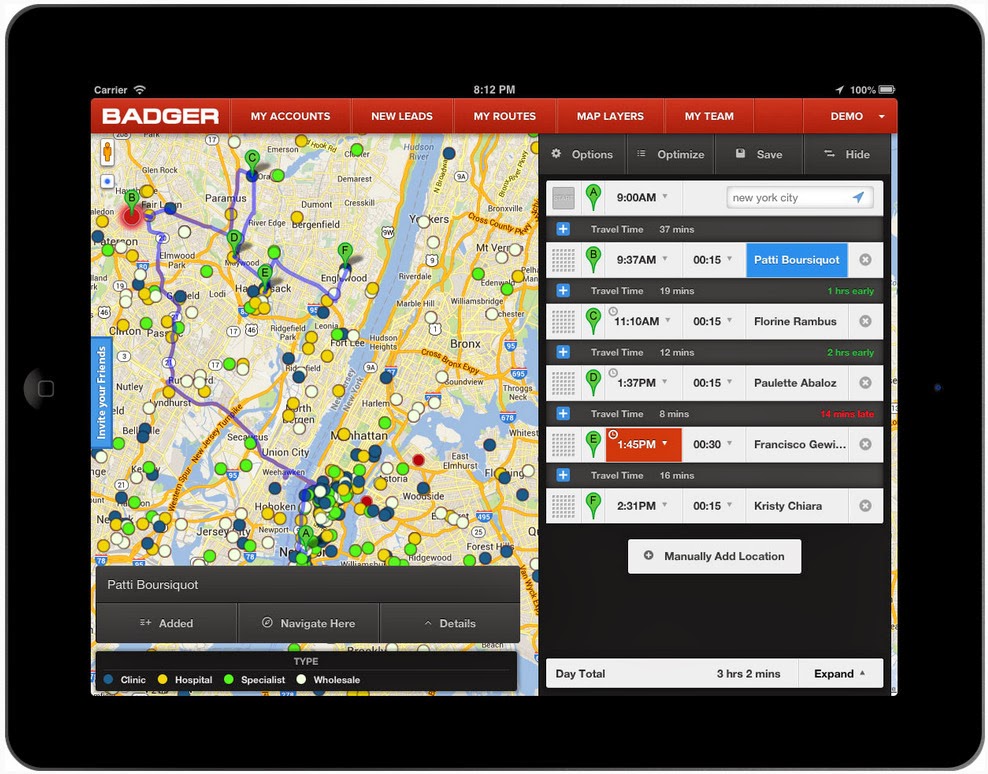 Sales Route Mapping Badger Mapping
