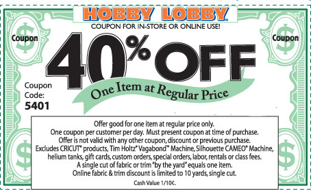 hobby lobby coupons