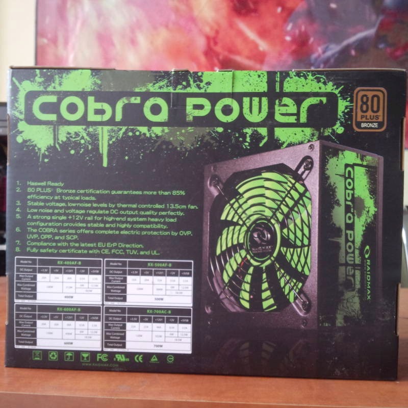 RAIDMAX COBRA POWER RX-600AF-B RX-600AF-B