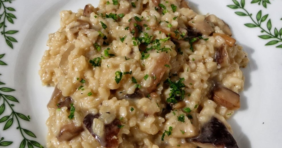 Curry y Chocolate Risotto de setas y queso viejo