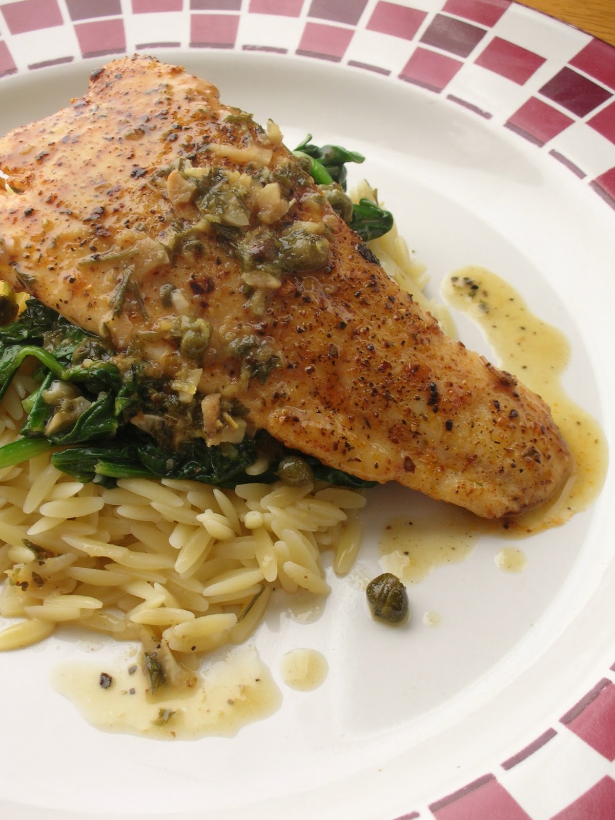 Basil PanSautéed Halibut with LemonCaper Sauce