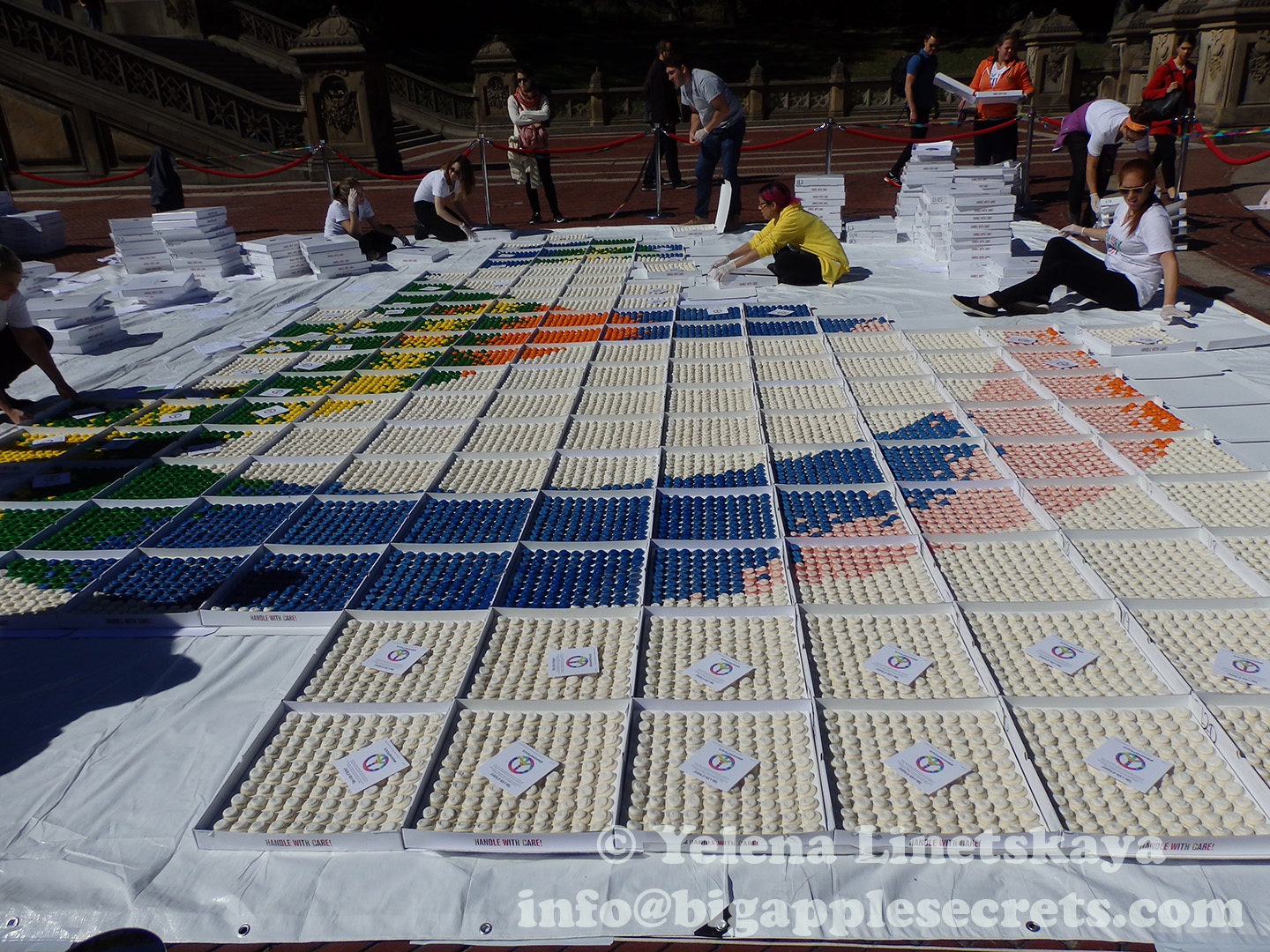 Big Apple Secrets John Lennon, Melissa and world’s largest cupcake mosaic.