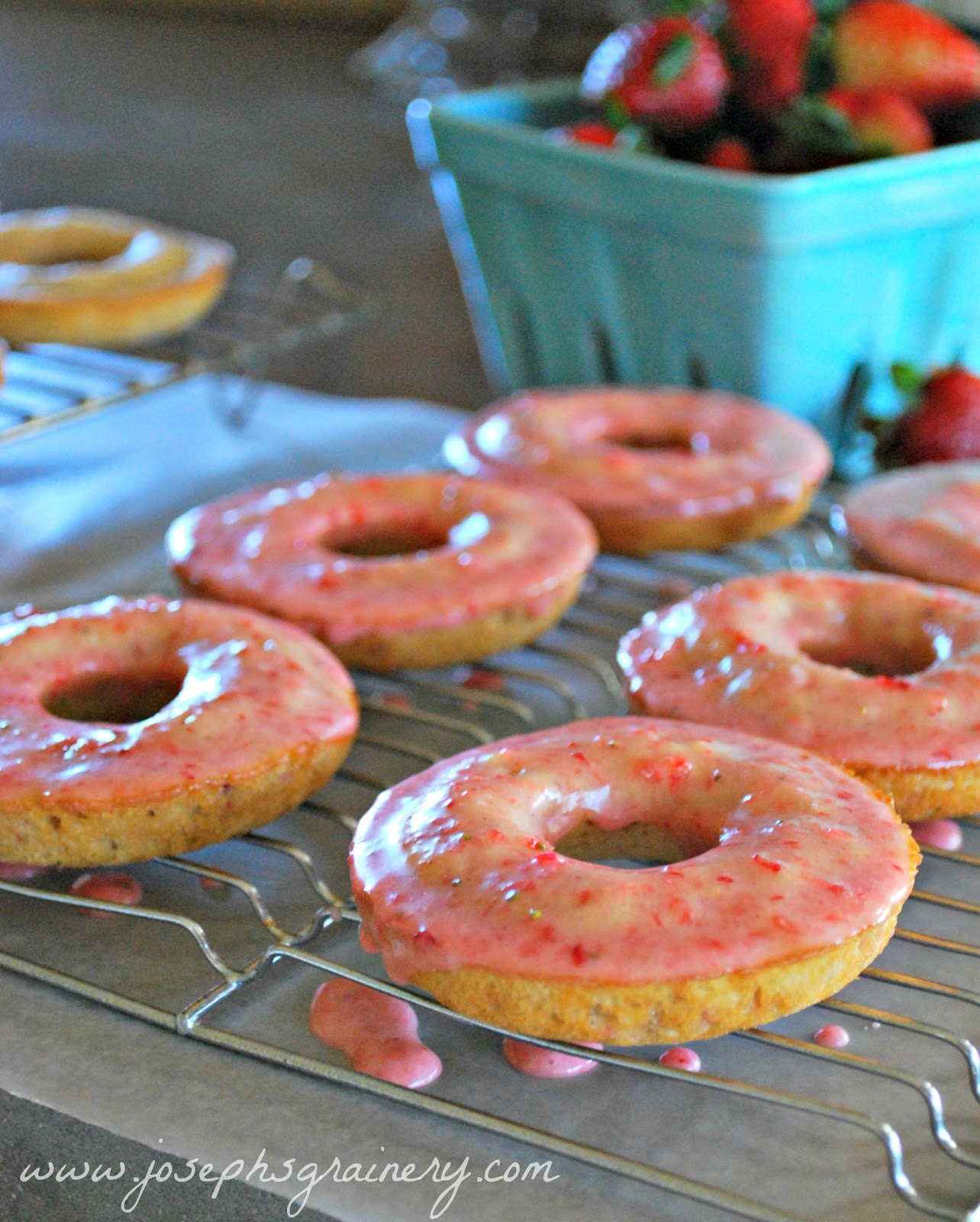 Joseph's Grainery Whole Wheat Strawberry Donuts