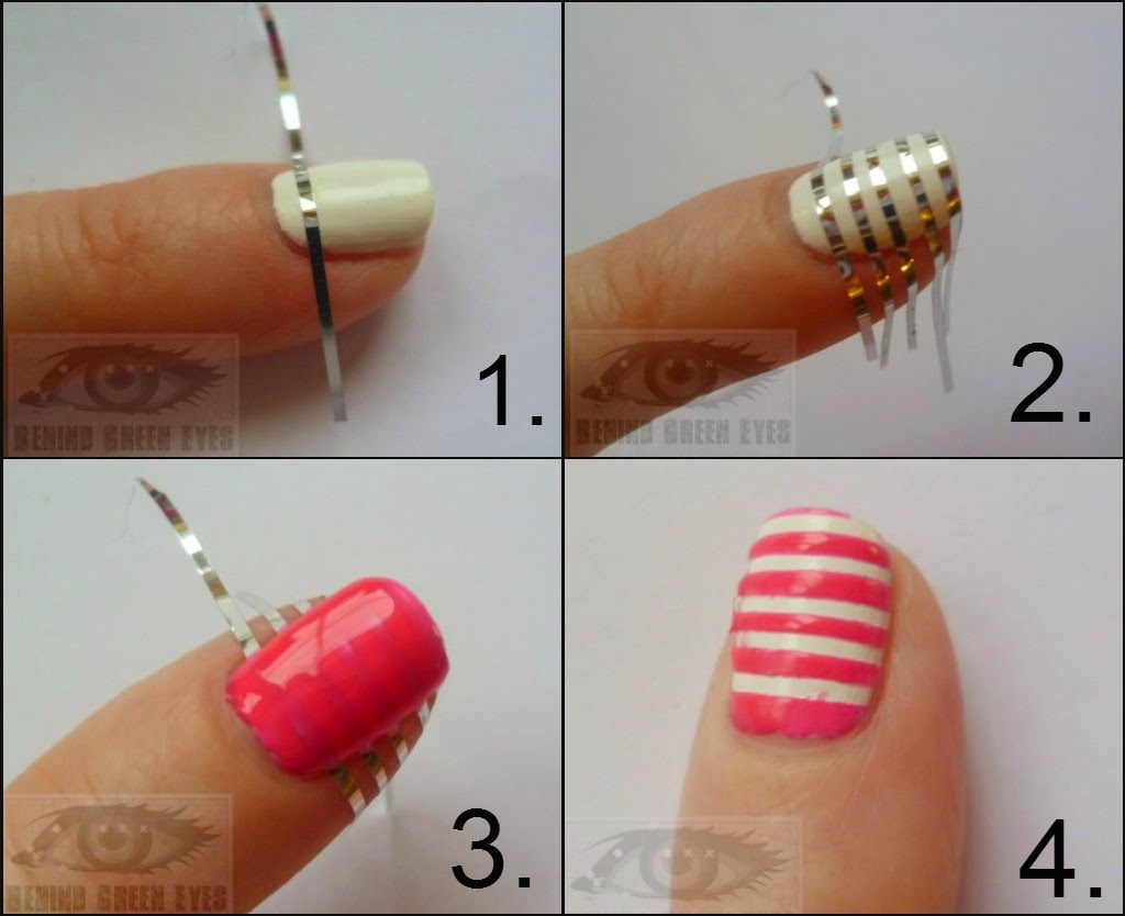 Behind Green Eyes Nail Basics How to use Striping Tape