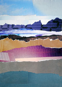 Landscape by collage artist Megan Coyle