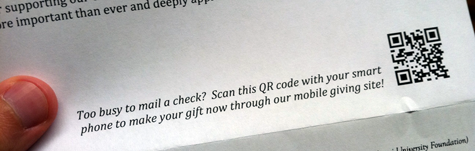 example of QR code on mailer
