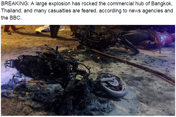 Breaking news:Tailand- Bomb blast rocks Bangkok