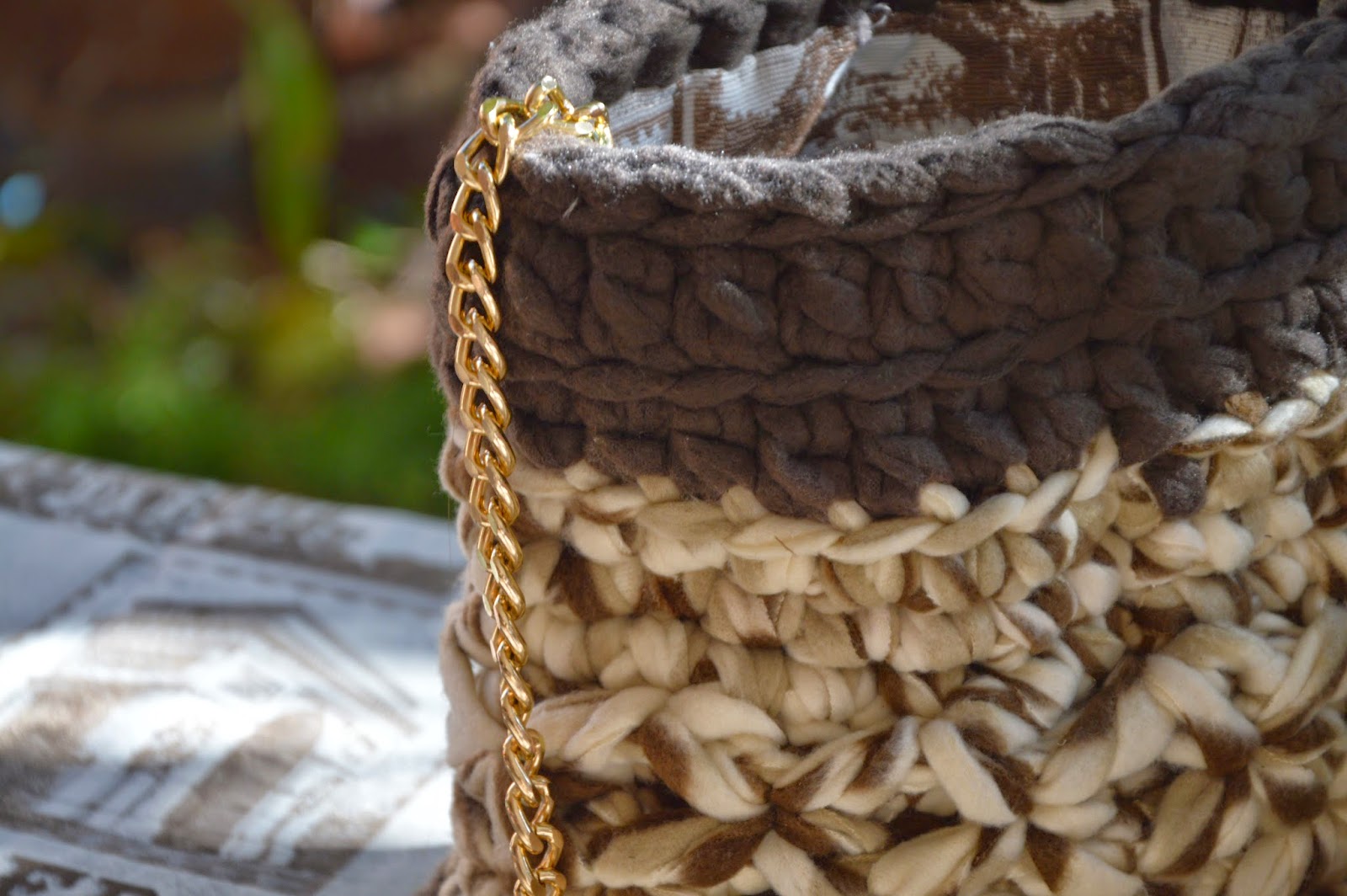 Borsa Pile marrone e melange Borsa Pile marrone e melange