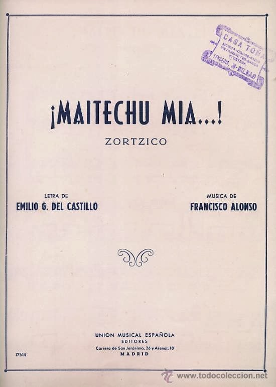 Lalus fecit partituras coro y letras Maitechu mía