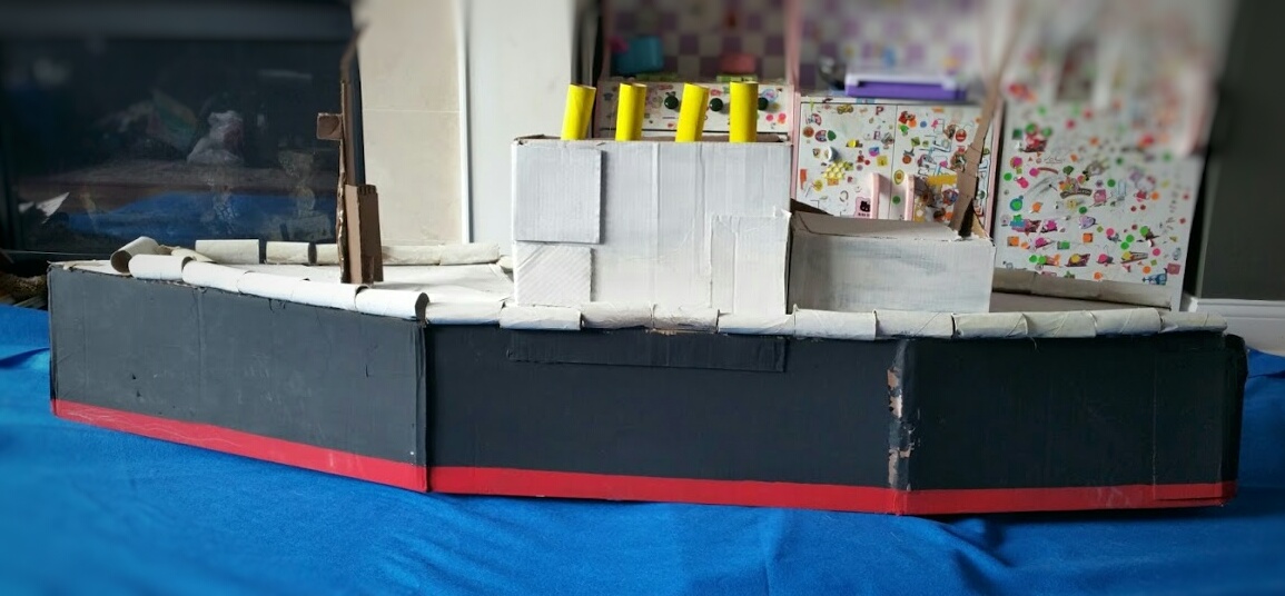 Knowing How to make a titanic ship out of cardboard Marvella