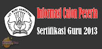 Calon Peserta Sertifikasi Guru Tahun 2013 Kab. Sidoarjo" dibawah ini