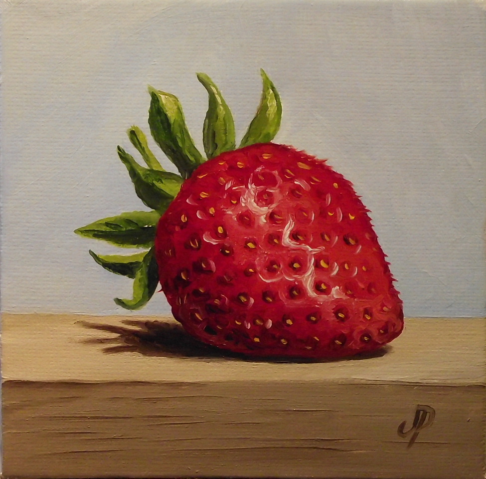 painting of strawberry