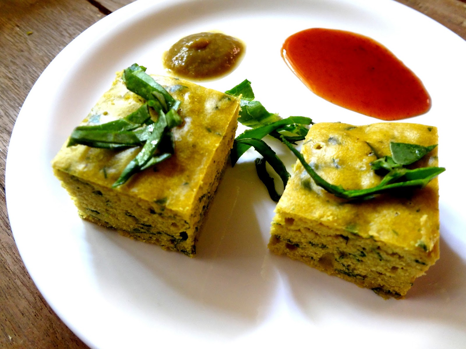 Steamed Healthy Gram flour cakes (DHOKLAS)