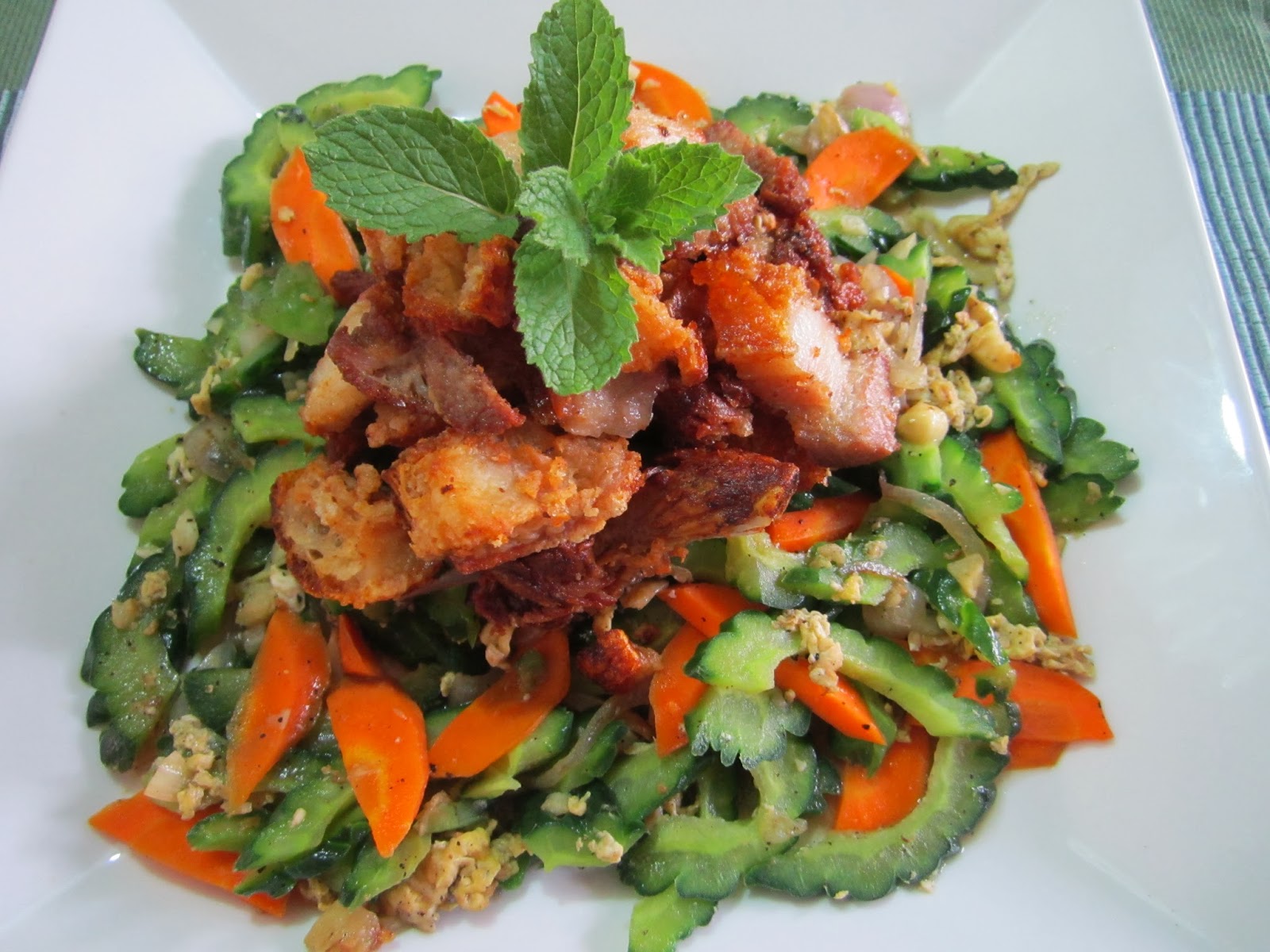 Image result for Bitter Gourd con Lechon Kawali