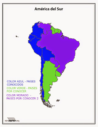 - - -  América del Sur por Tierra - - -