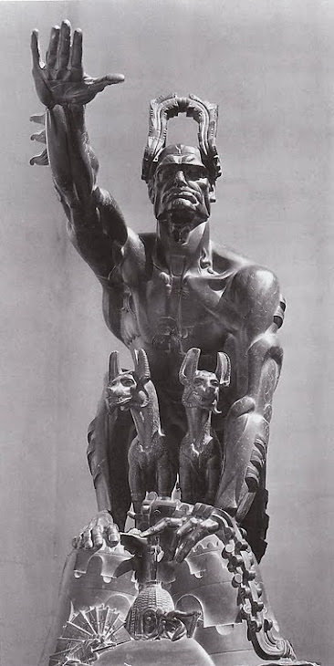 Mussolini, a sculpture by Polish artist S. Szukalski
