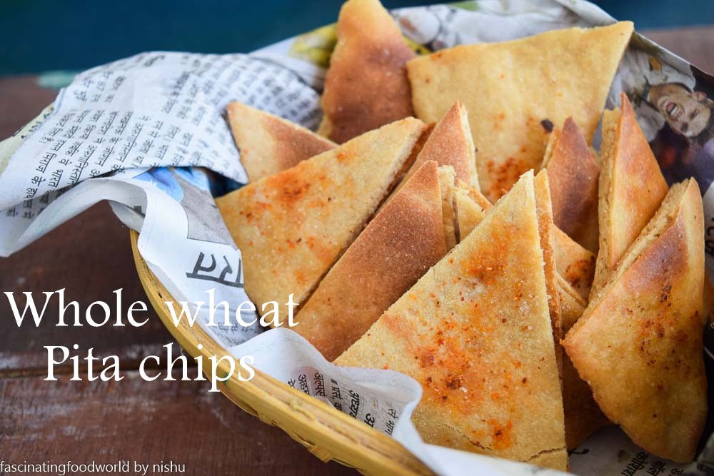 fascinatingfoodworld Whole wheat pita chips