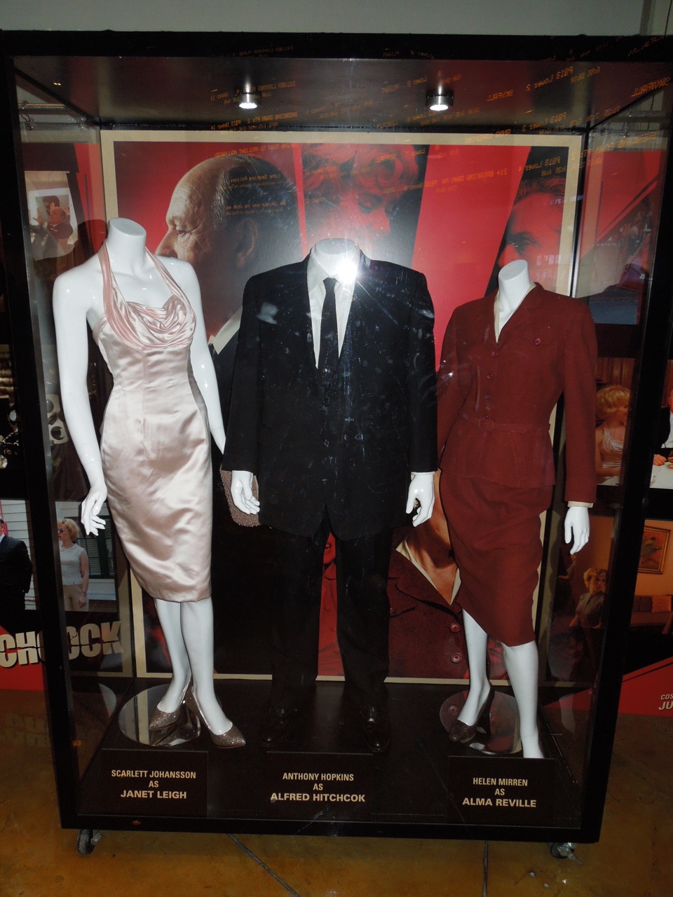 Hollywood Movie Costumes and Props Hitchcock movie costumes on display
