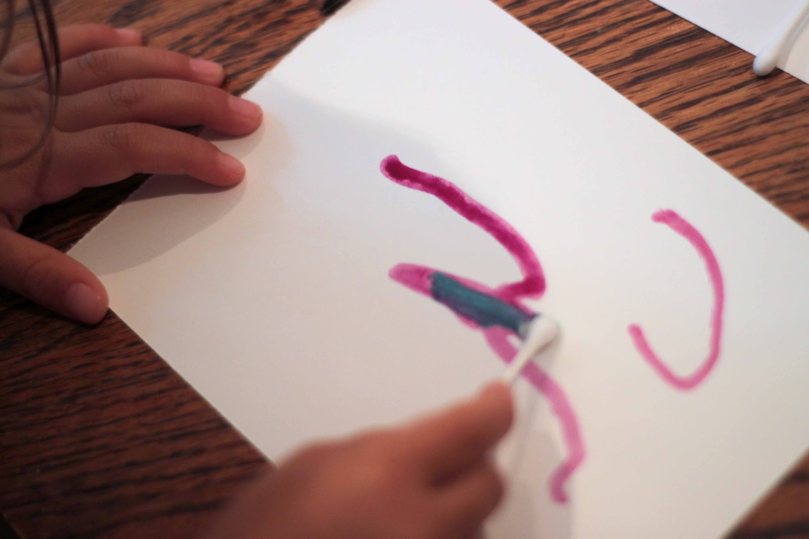 Playing House Watercolors and Qtip Painting