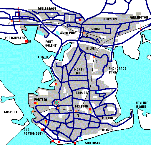 City map Portsmouth UK pdf