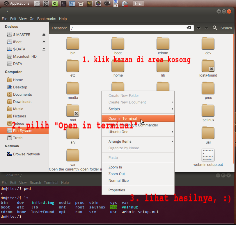 open terminal from finder open terminal from finder