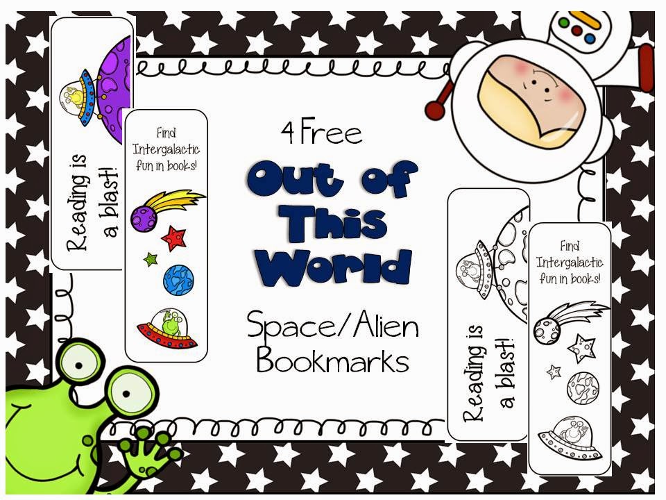 Classroom Freebies Free Space/Aliens Bookmarks