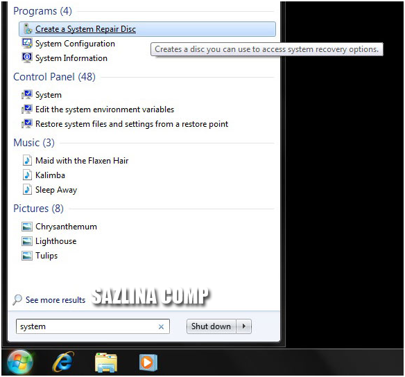 Cara Membuat CD Repair Windows 7