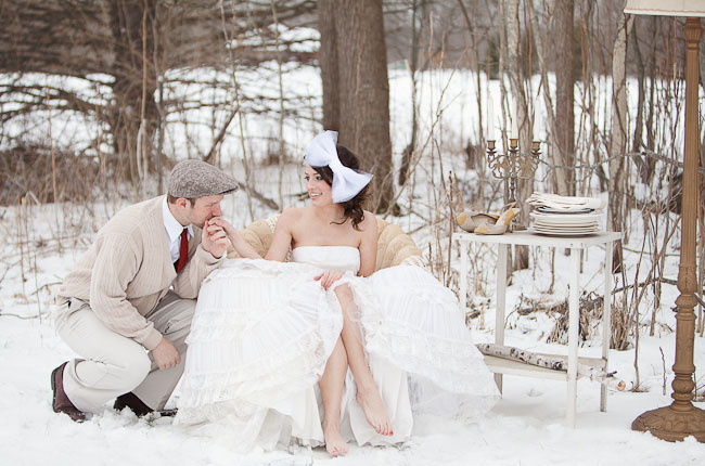 A winter wedding with a unique style and twist A winter wedding with a unique style and twist