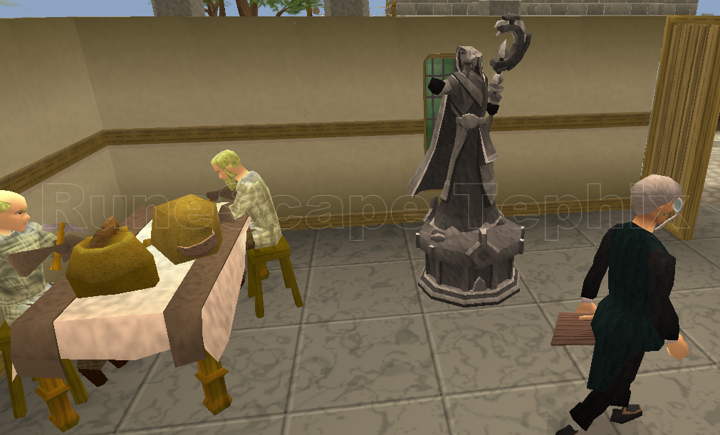 RuneScape Tephix Obtendo Kudos no Museu de Varrock