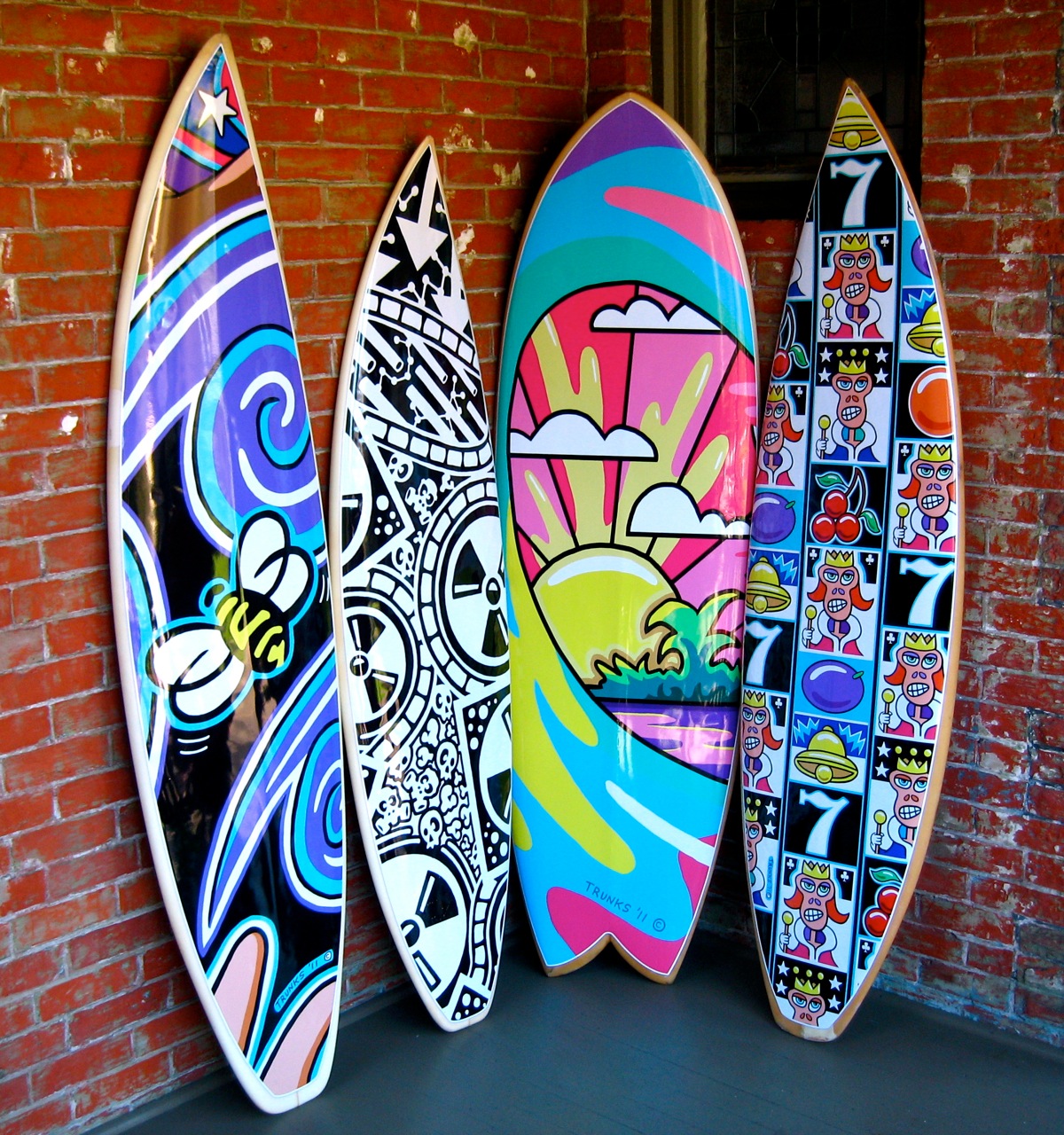 The Art of Chuck Trunks TRUNKS ART Surfboard Project is featured in