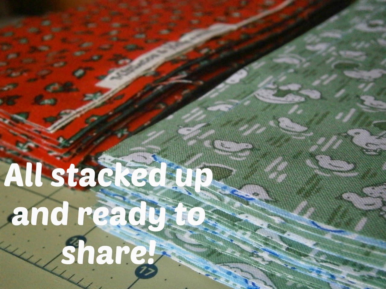 Secretly Stitching "Brick" Fabric Swap, A Tutorial