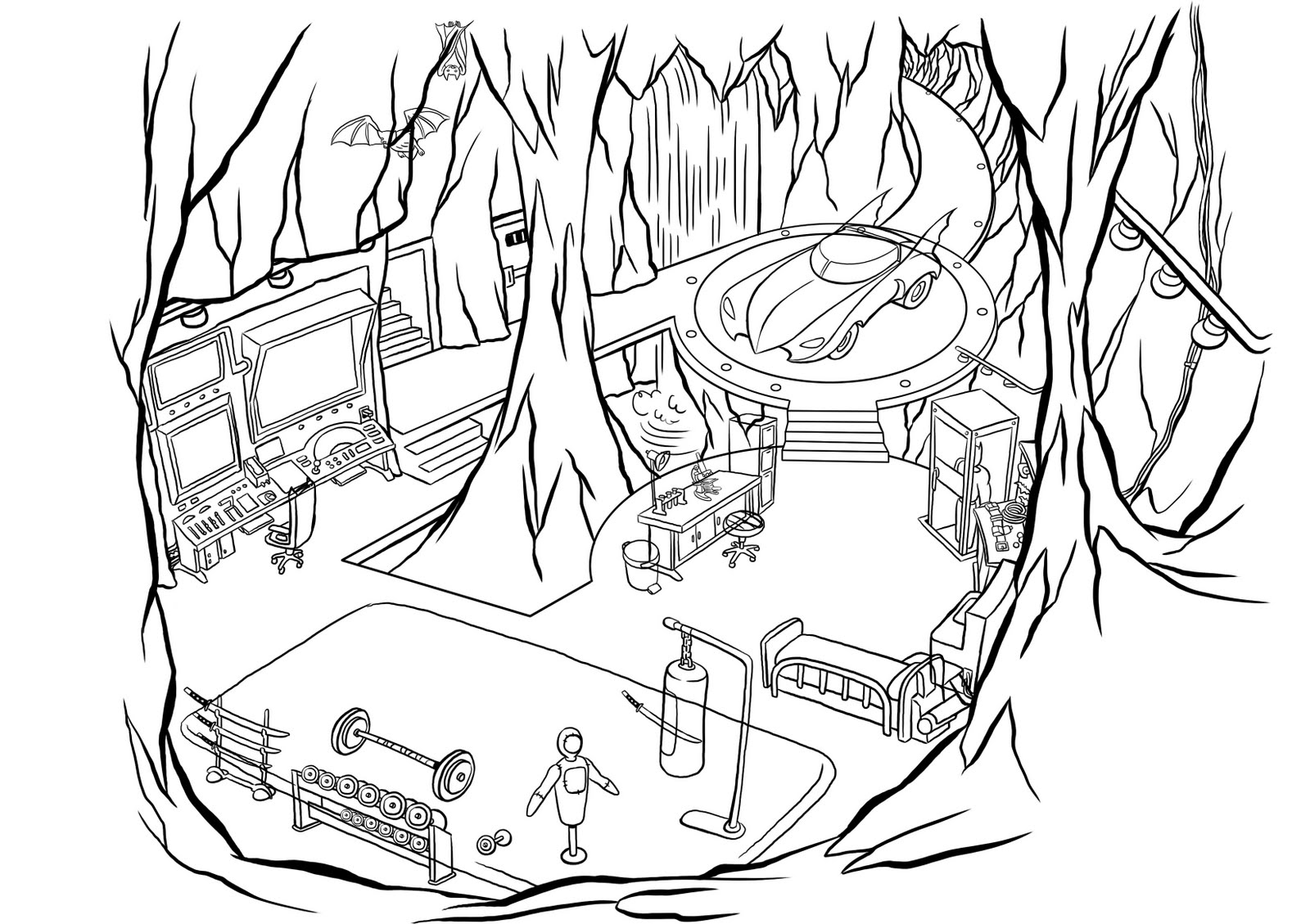 Cave Coloring Pages